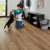 Canadian Urban Oak  Click locking LVT flooring in a living room by Palio Express